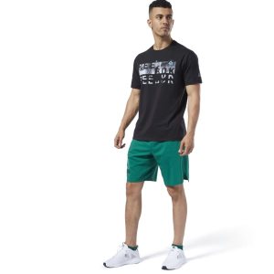 Reebok One Series Training Epic Kurze Hose Herren - Grün - DE 340-DWZ